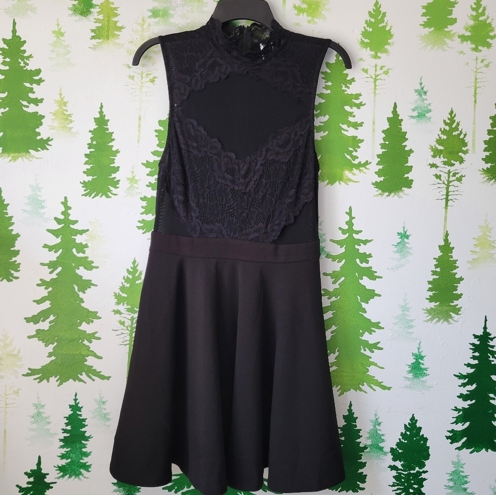 Windsor Sleeveless Sheer Lace Dress.